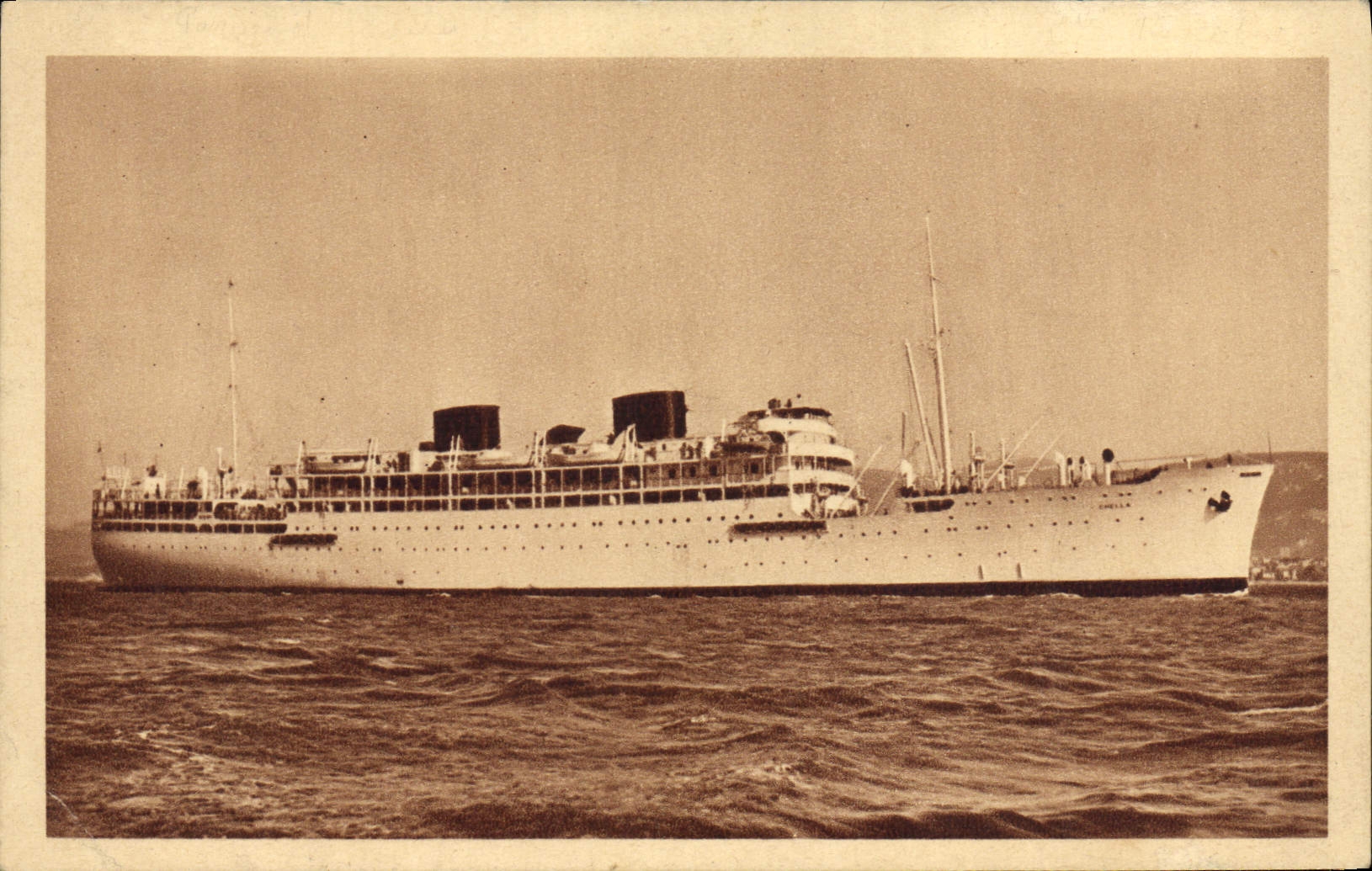 VINTAGE POSTCARD Company of Navigation Package Marseilles Chella