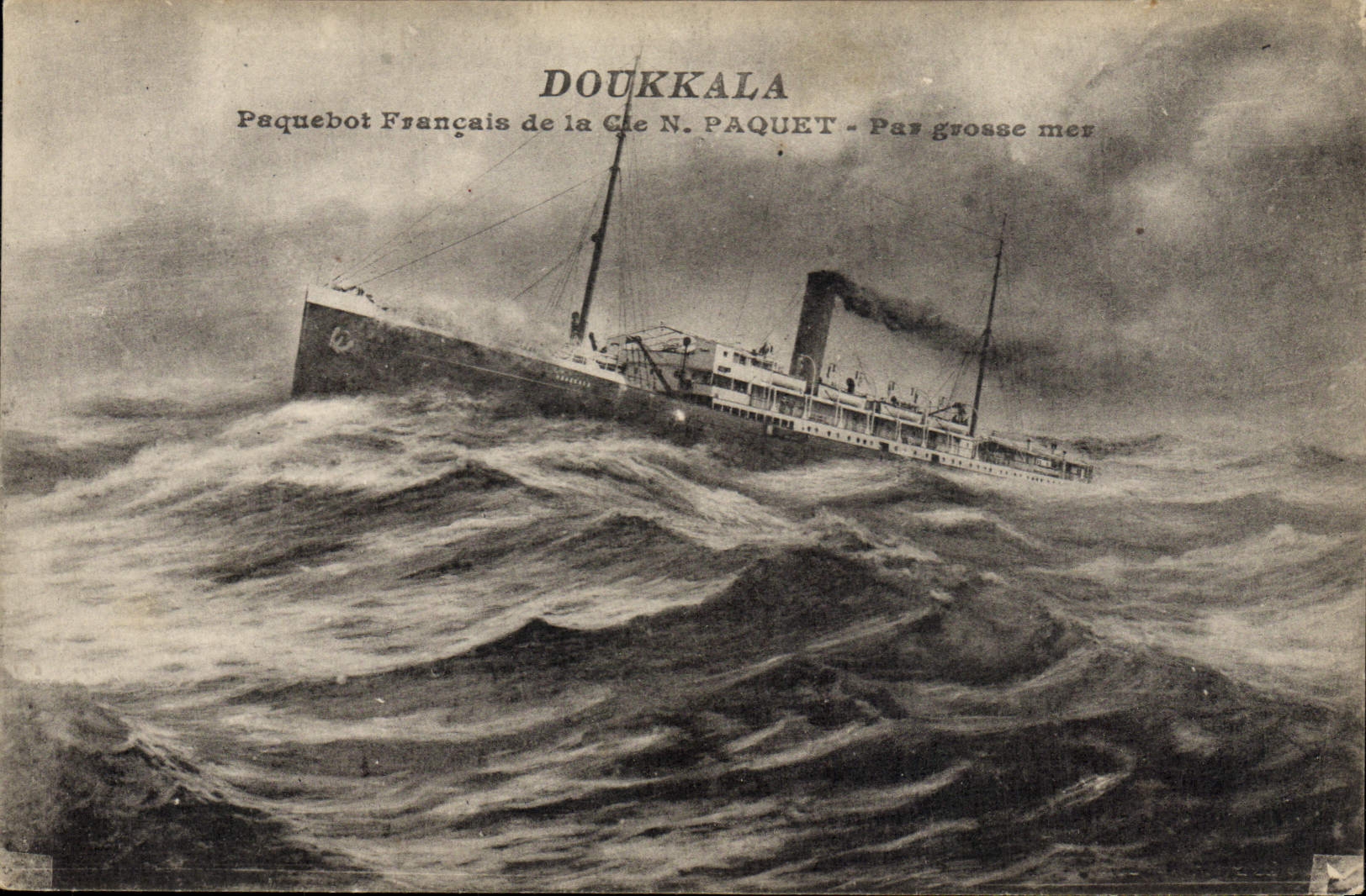VINTAGE POSTCARD Doukkala French Steamer of the Co NR Package
