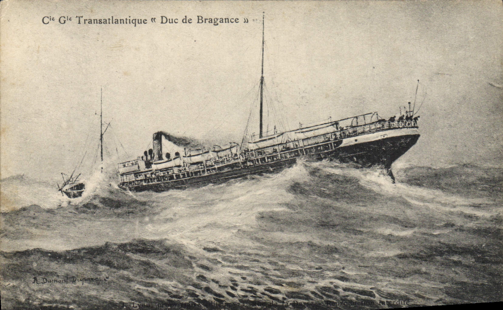 CPA Cie Gle Transatlantique Duc de Bragance