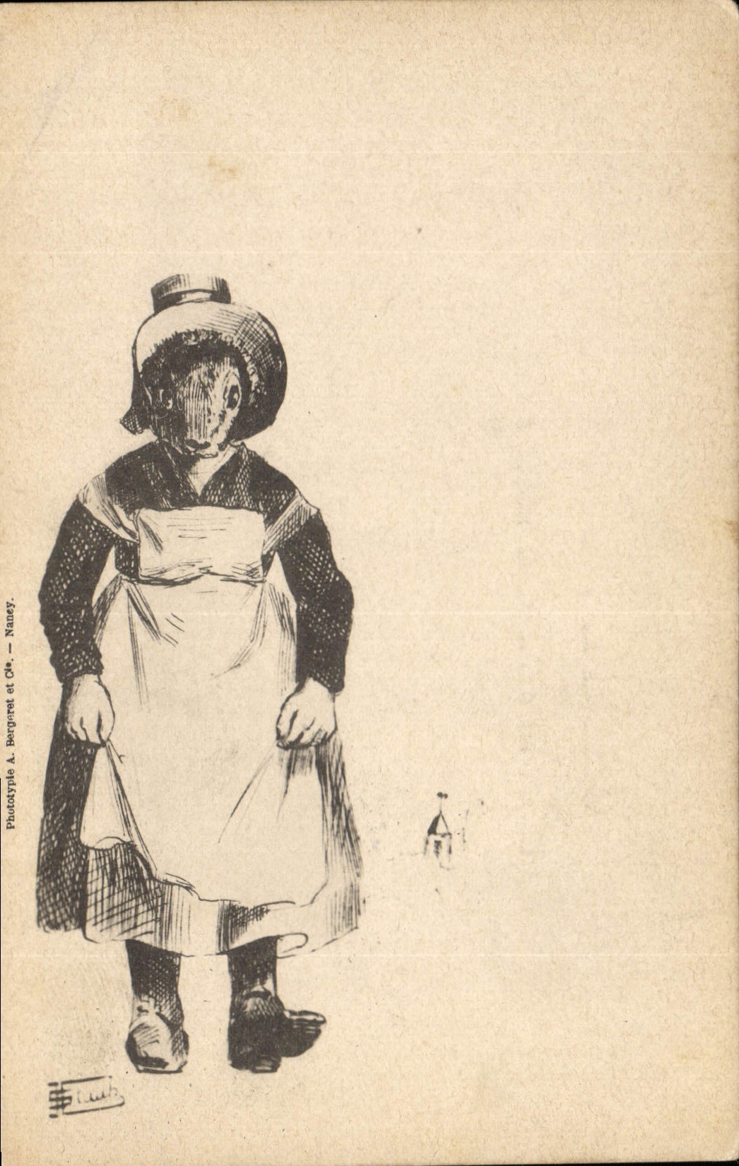 VINTAGE POSTCARD Rat Mouse