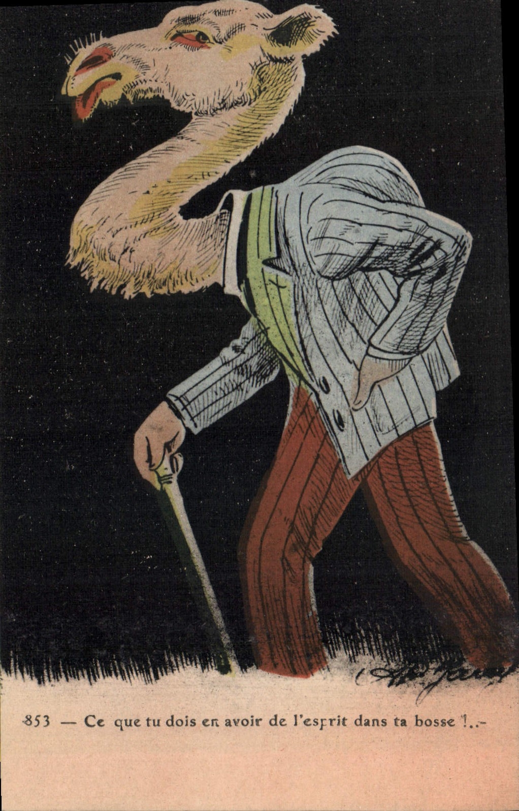 CPA Fantaisie Illustrateur Jarry Chameau Dromadaire