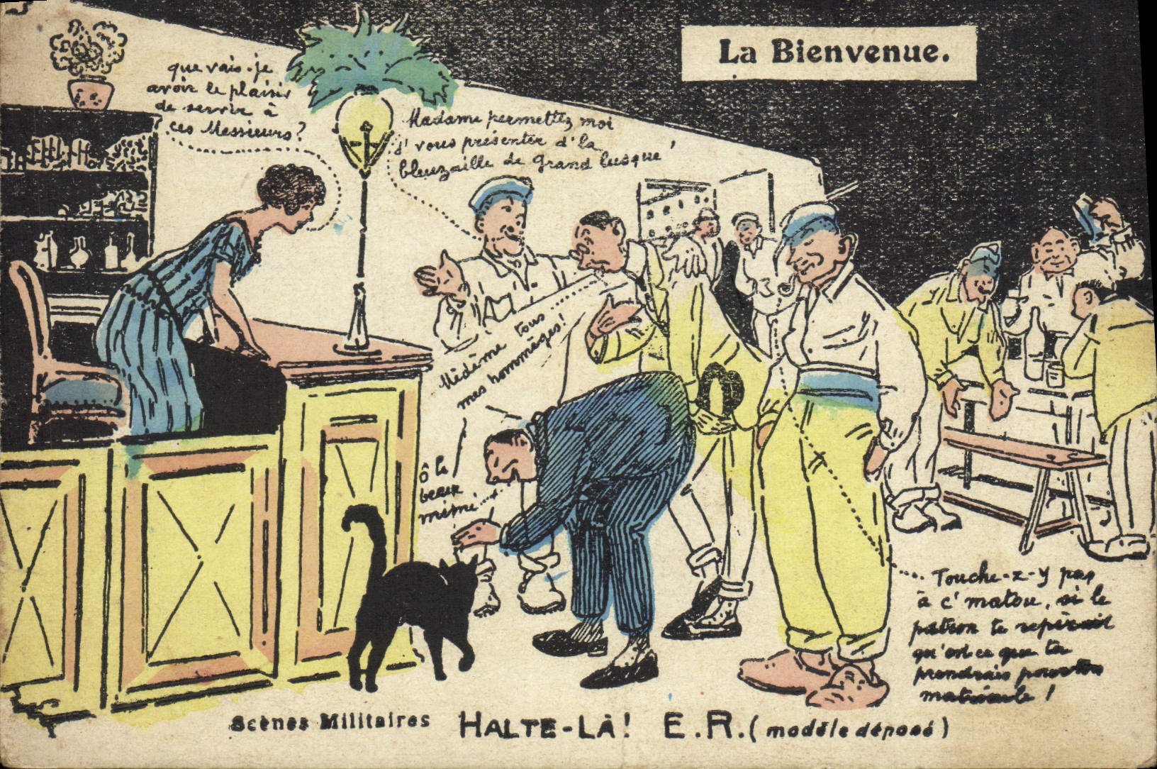 CPA Militaria La bienvenue