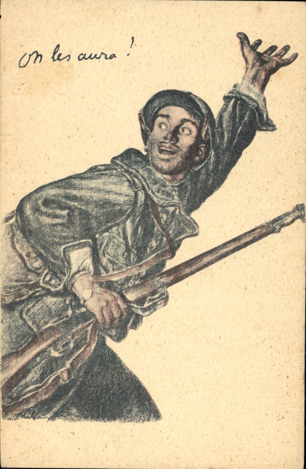 CPA Militaria On les aura !