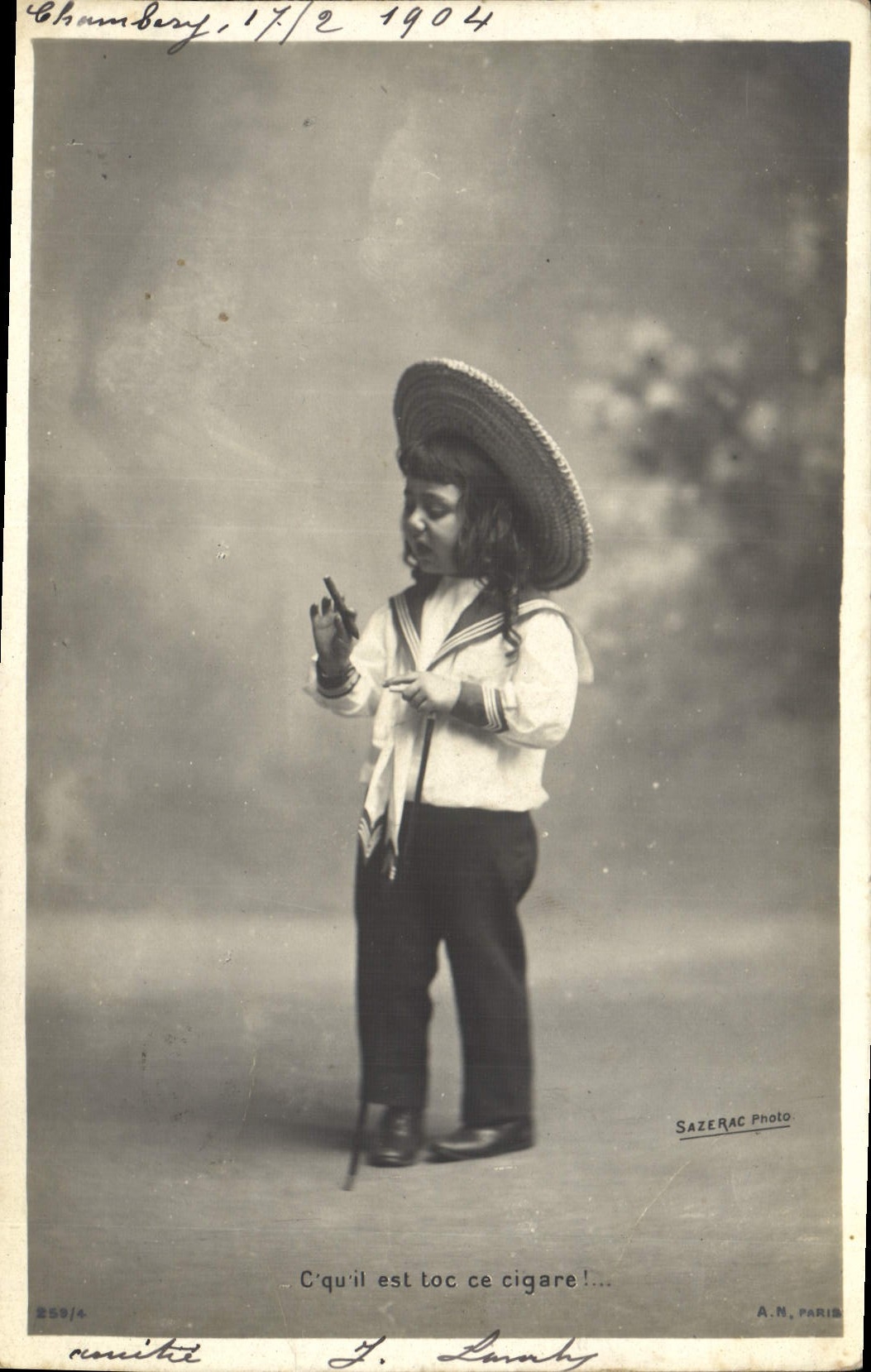 CPA Fantaisie Enfant Tabac Cigare