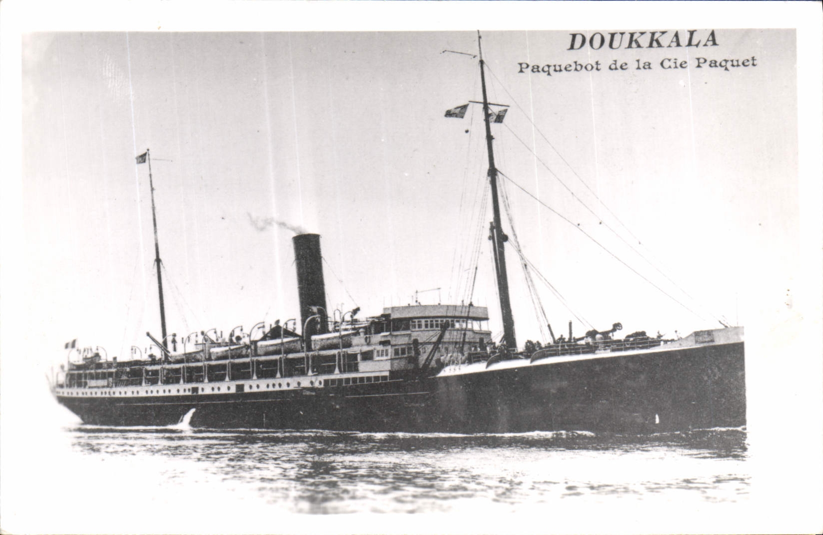 VINTAGE POSTCARD Boat Steamer Doukkala Steamer of the Co Package