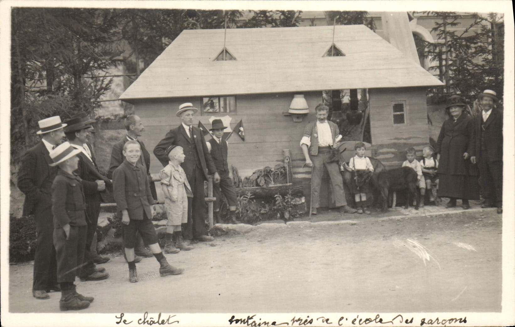 Real photo the country cottage Goat