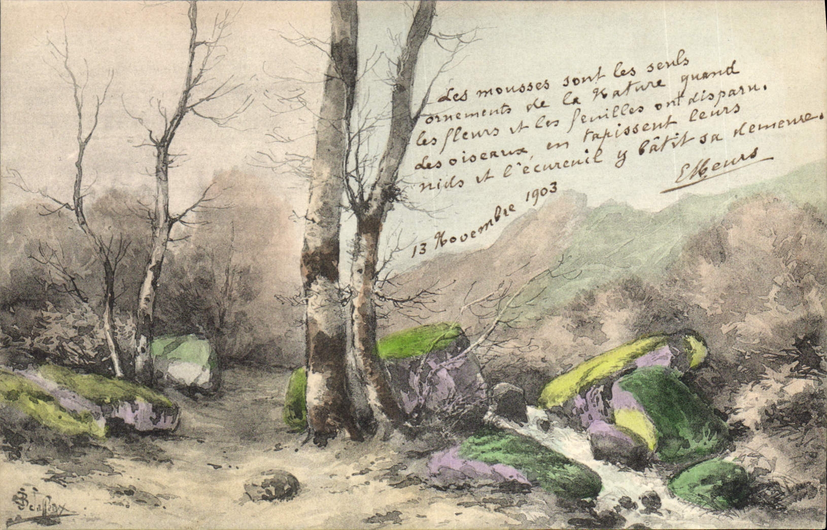 CPA Fantaisie Illustrateur Sous-bois