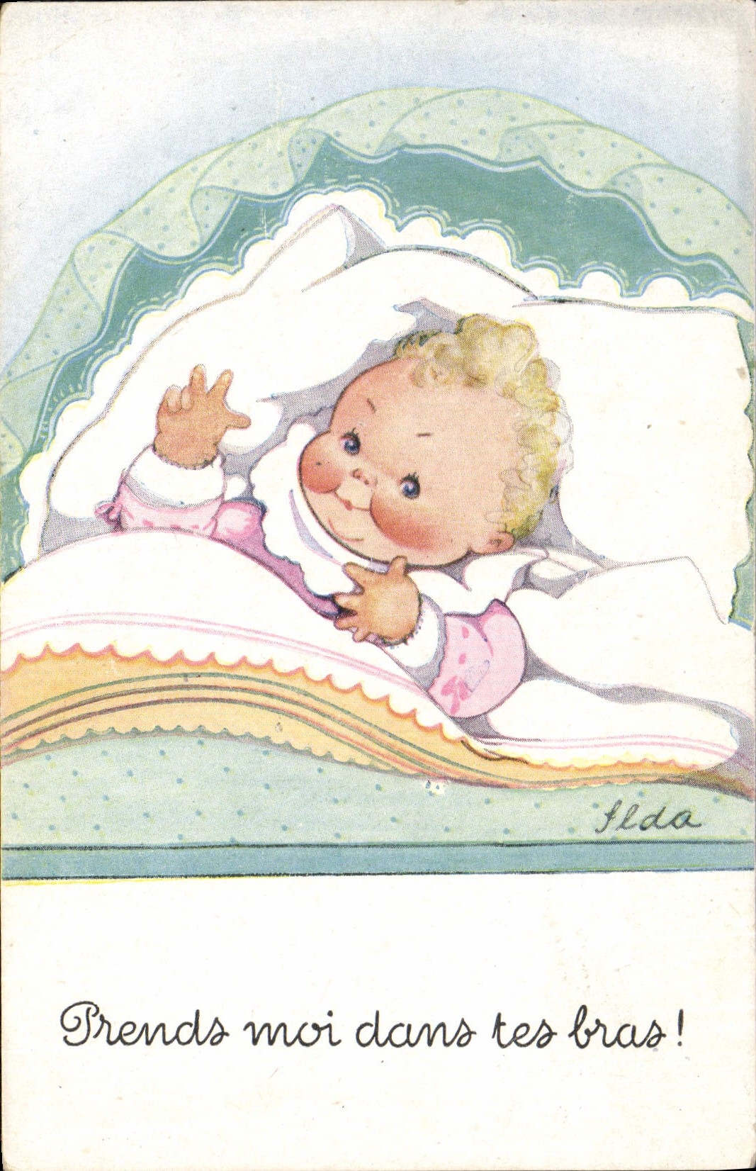 CPA Fantaisie Illustrateur Enfant Bebe