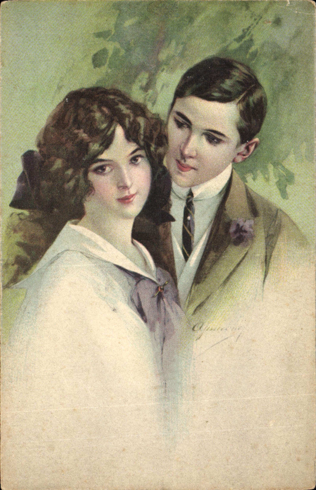 CPA Fantaisie Illustrateur Femme