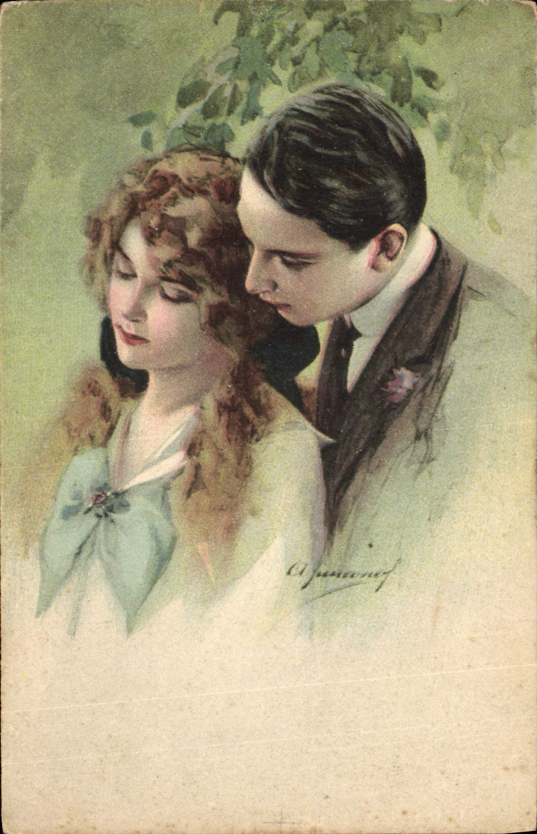 CPA Fantaisie Illustrateur Femme