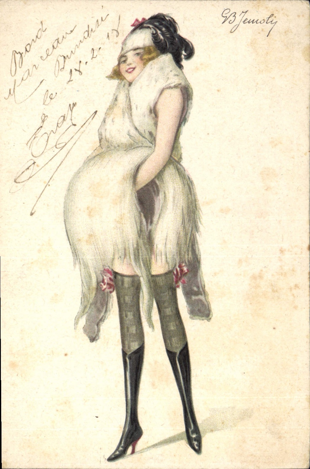 CPA Fantaisie Illustrateur Femme