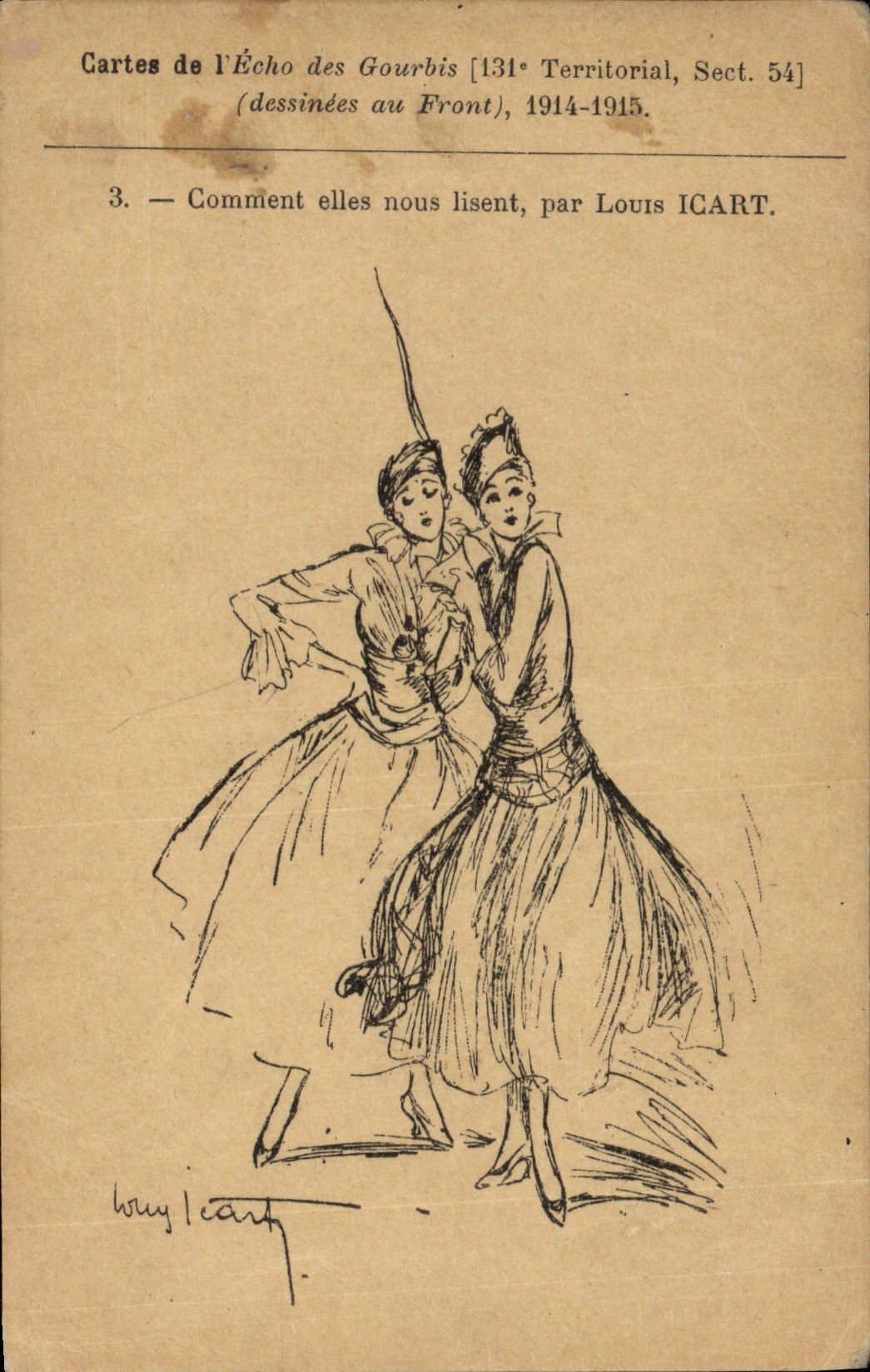 VINTAGE POSTCARD Fantasy Illustrator Danseues Women