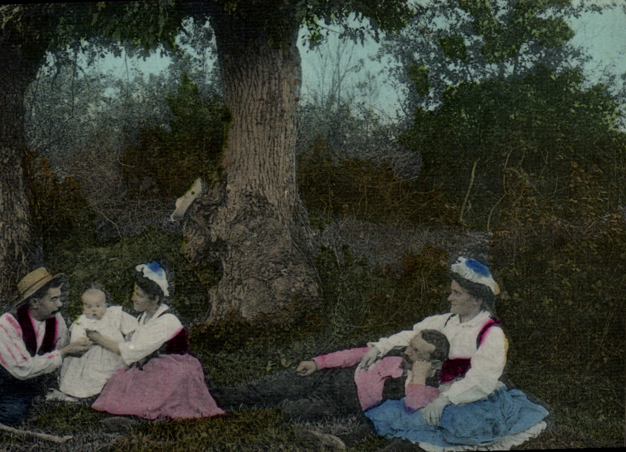 CPA Folklore L'amour