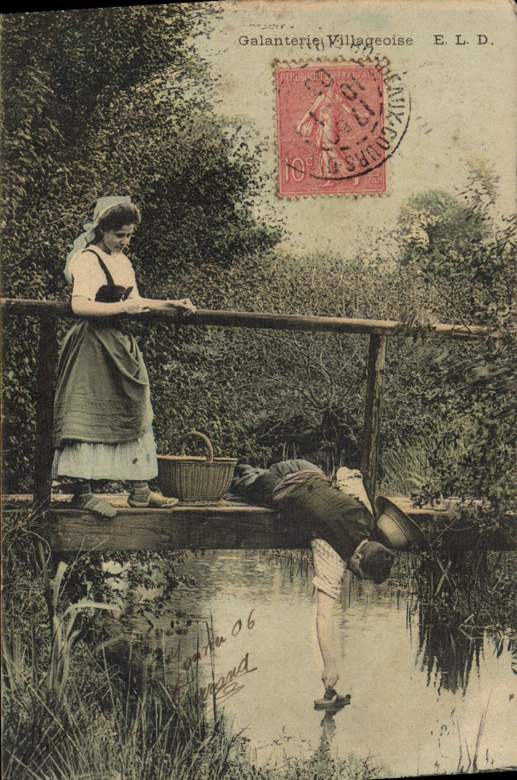 CPA Folklore Galaneterie villageoise