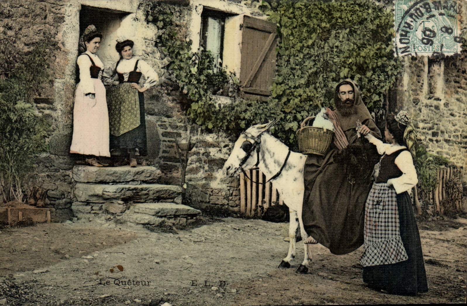 CPA Folklore Le queteur