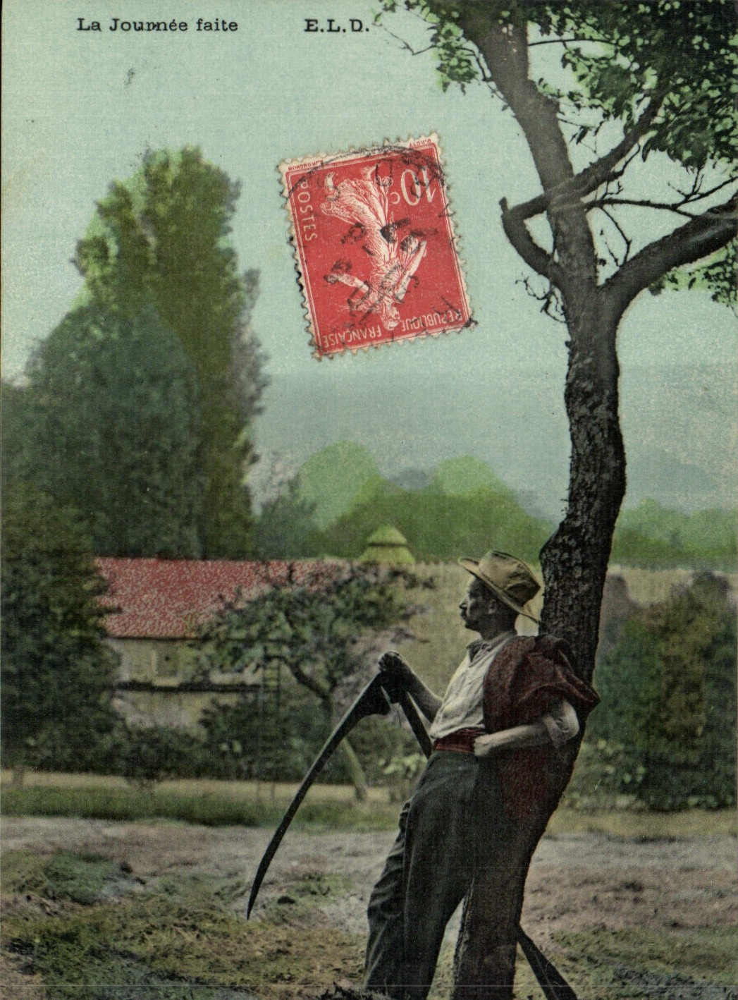 CPA Folklore La journee faite 