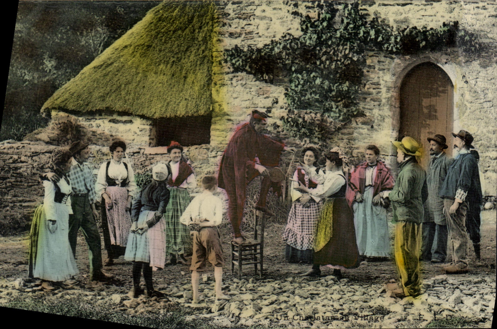 CPA Folklore Un charlatan au village Diable