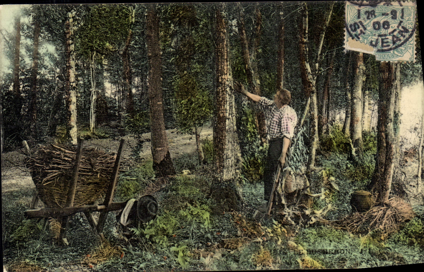 CPA Folklore Le bucheron