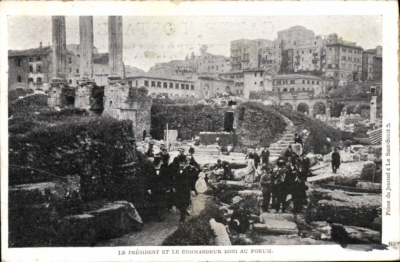 CPA Le President et le Commandeur Boni au forum Rome