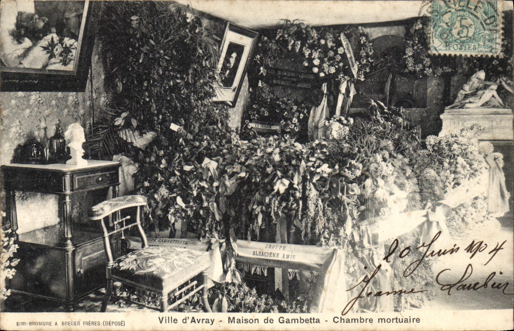 CPA Ville d'Avray Maison de Gambetta Chambre mortuaire