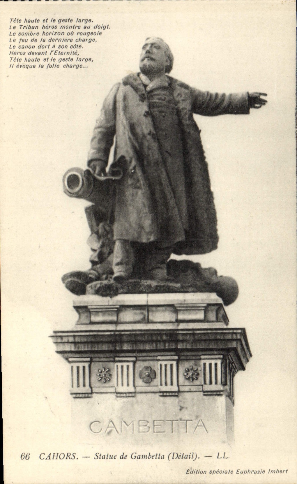 VINTAGE POSTCARD Cahors Rules of Gambetta