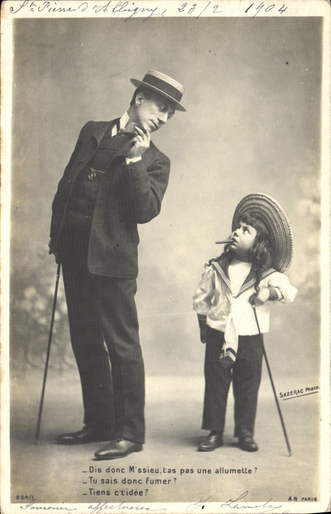 CPA Fantaisie Tabac Enfant