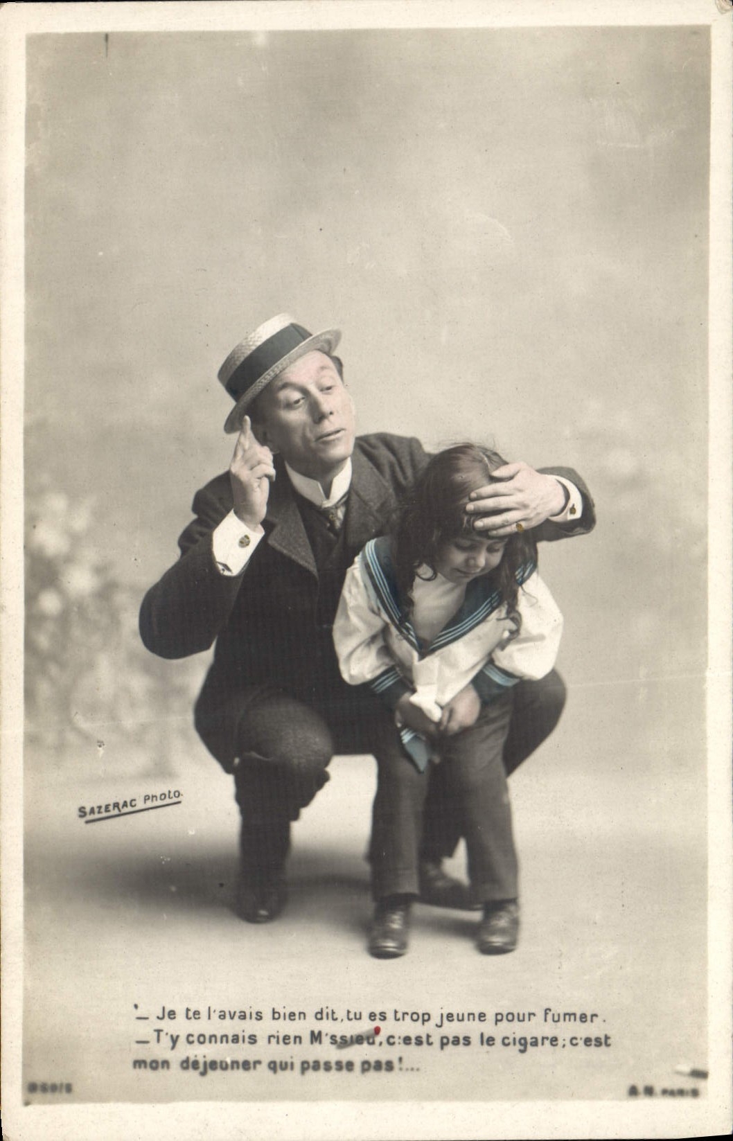 CPA Fantaisie Tabac Enfant