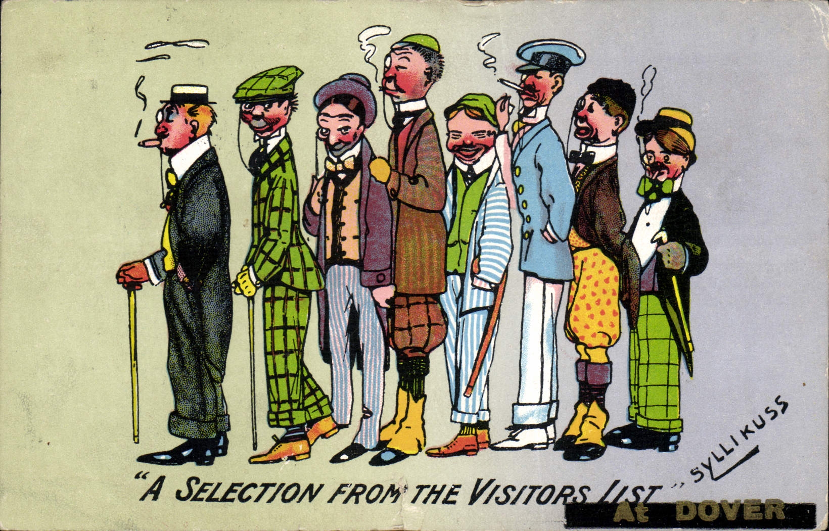 VINTAGE POSTCARD Fantasy Tobacco Dover Cigar Cigarette