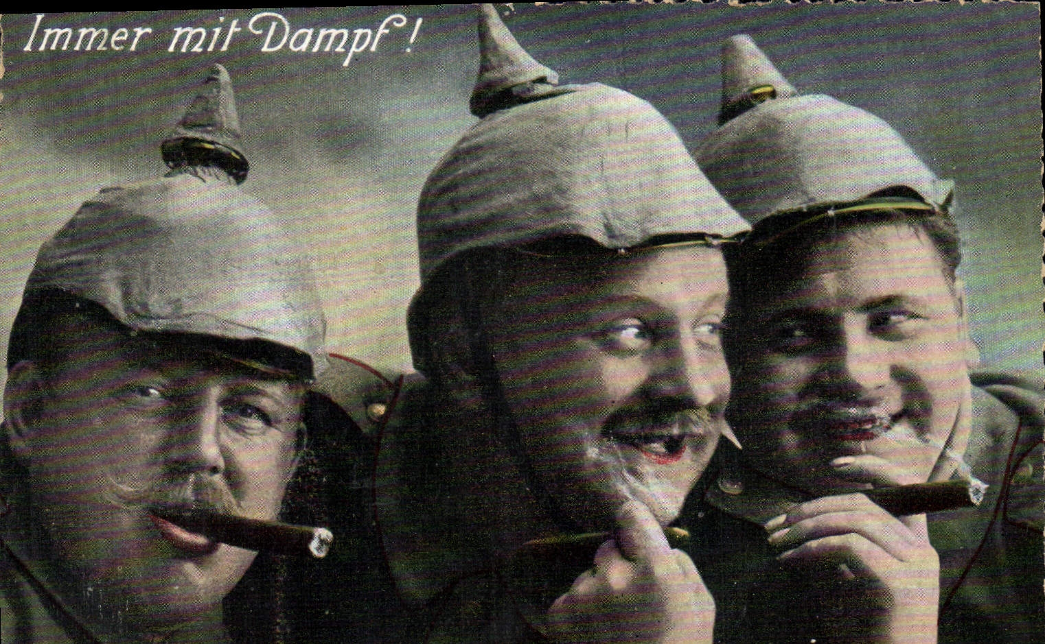 VINTAGE POSTCARD Fantasy Tobacco Cigar Militaria Soldier