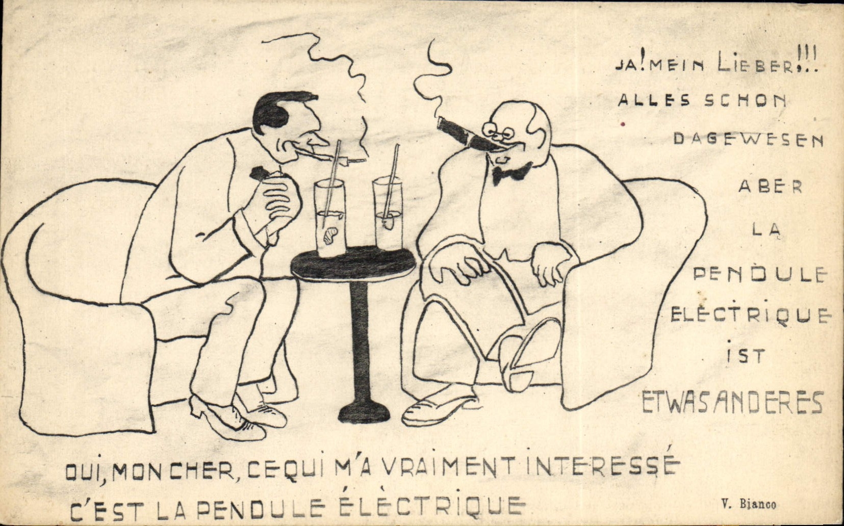 VINTAGE POSTCARD Publicity Tobacco electric Cigar Pendulum W R Macford