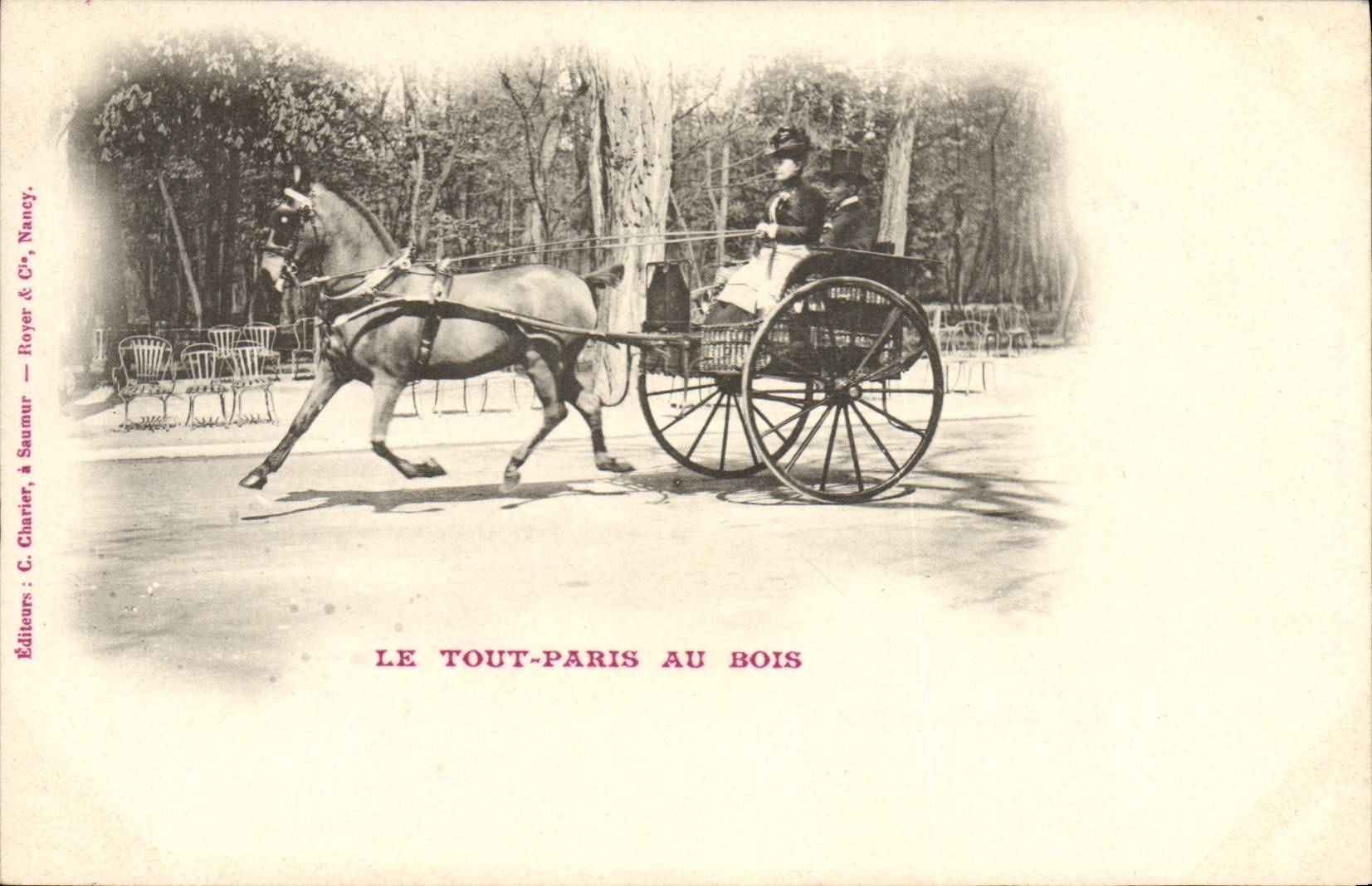 CPA Attelage Cheval Le Tout Paris au bois Paris