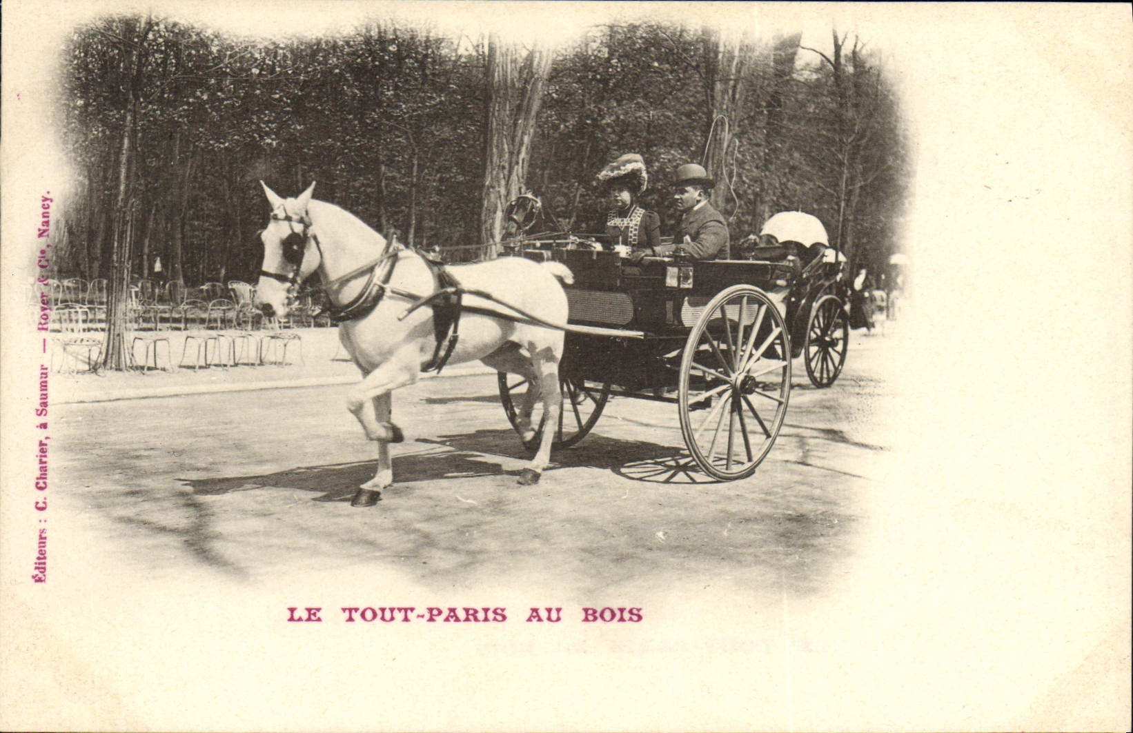 CPA Attelage Le Tout Paris au bois Chevaux Paris