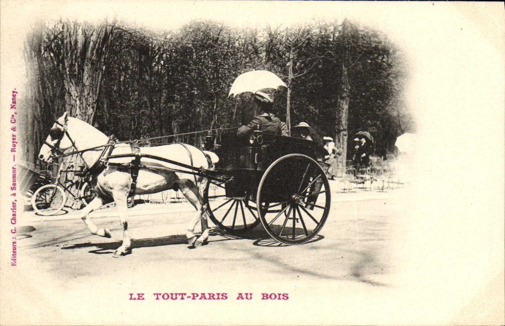 CPA Attelage Le Tout Paris au bois Chevaux Paris