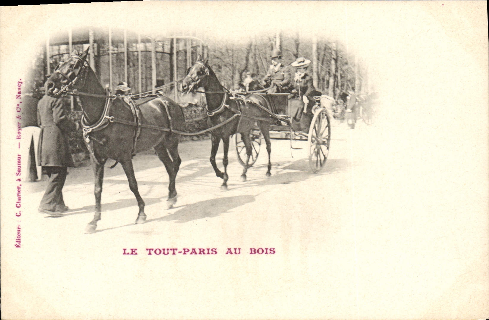 CPA Attelage Le Tout Paris au bois Chevaux Paris