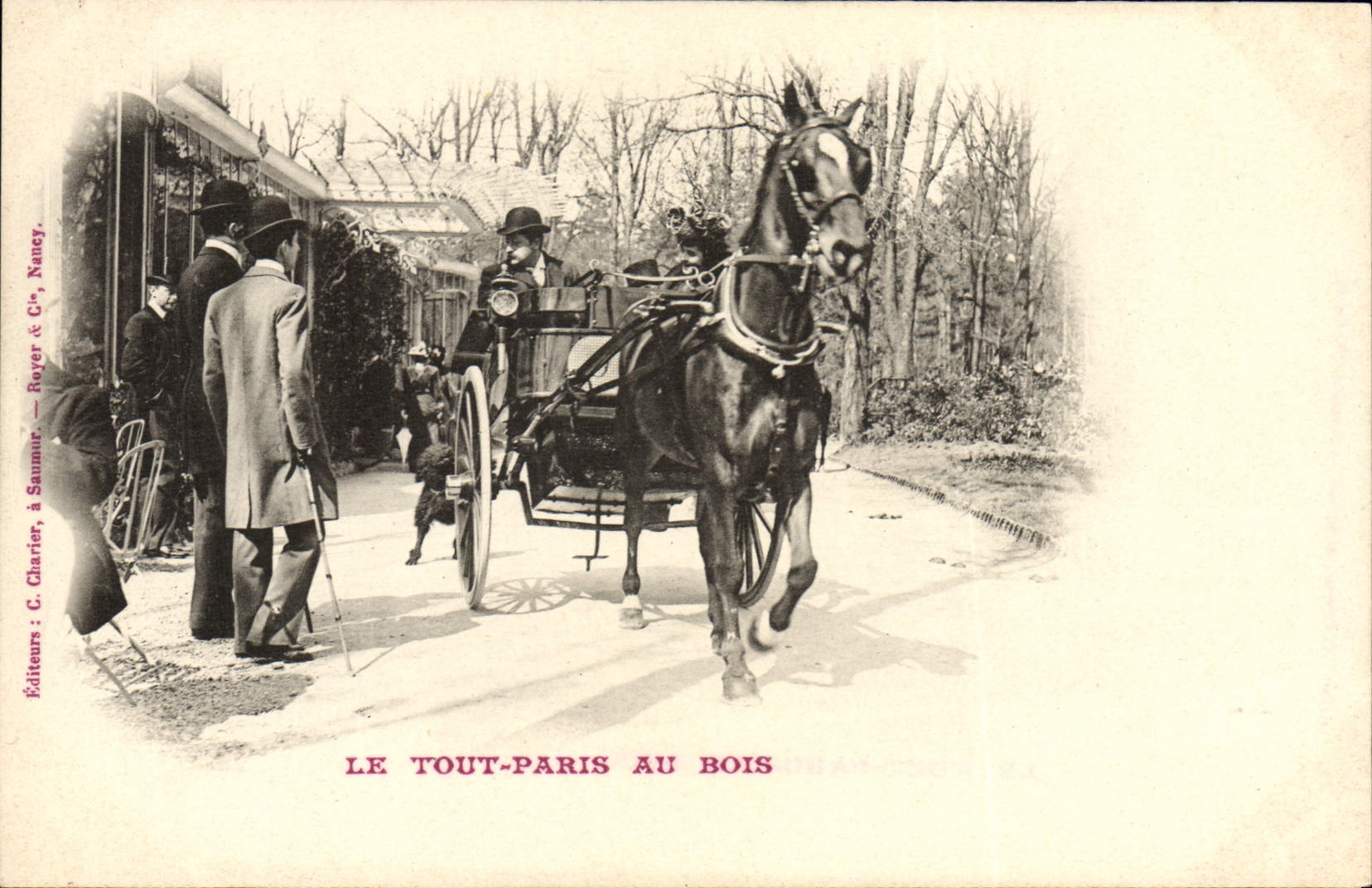 CPA Attelage Le Tout Paris au bois Chevaux Paris