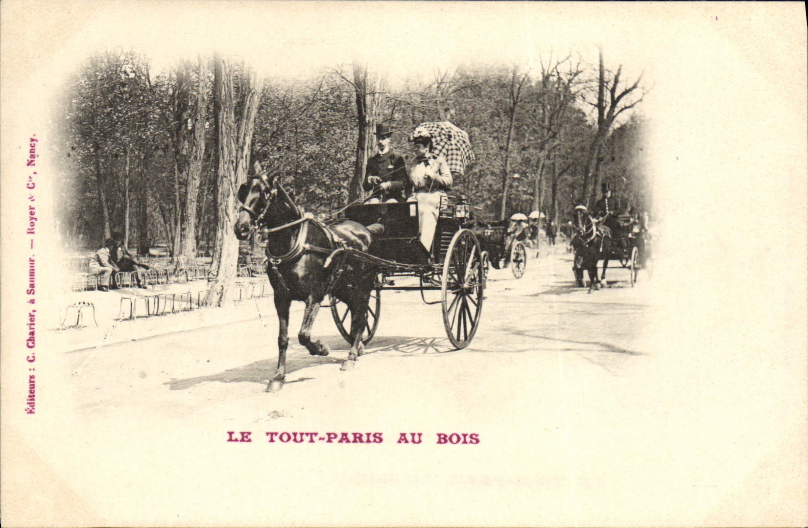 CPA Attelage Le Tout Paris au bois Chevaux Paris