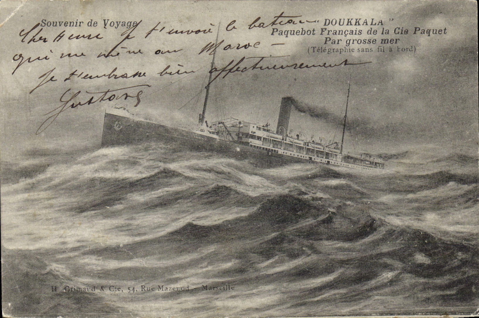 CPA Bateau Paquebot francais de la Cie Paquet Doukkala