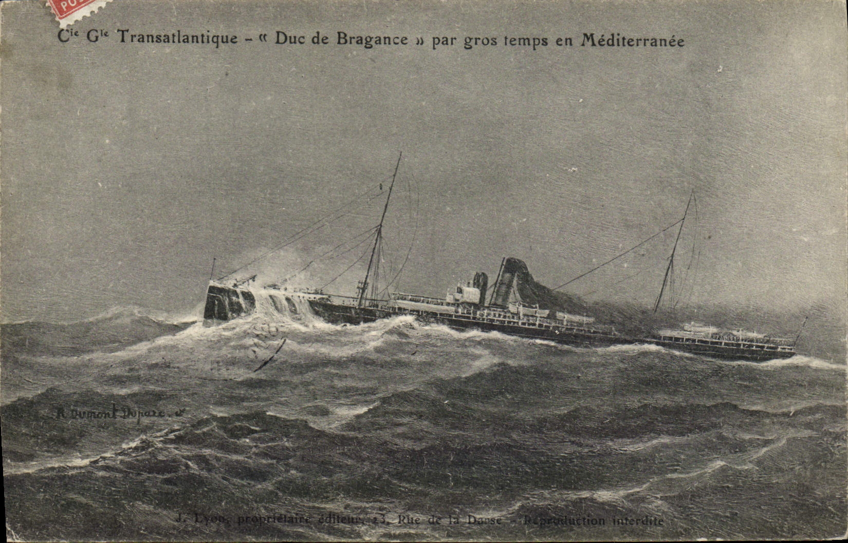 CPA Bateau Paquebot Cie Gle Transatlantique Duc de Bragance