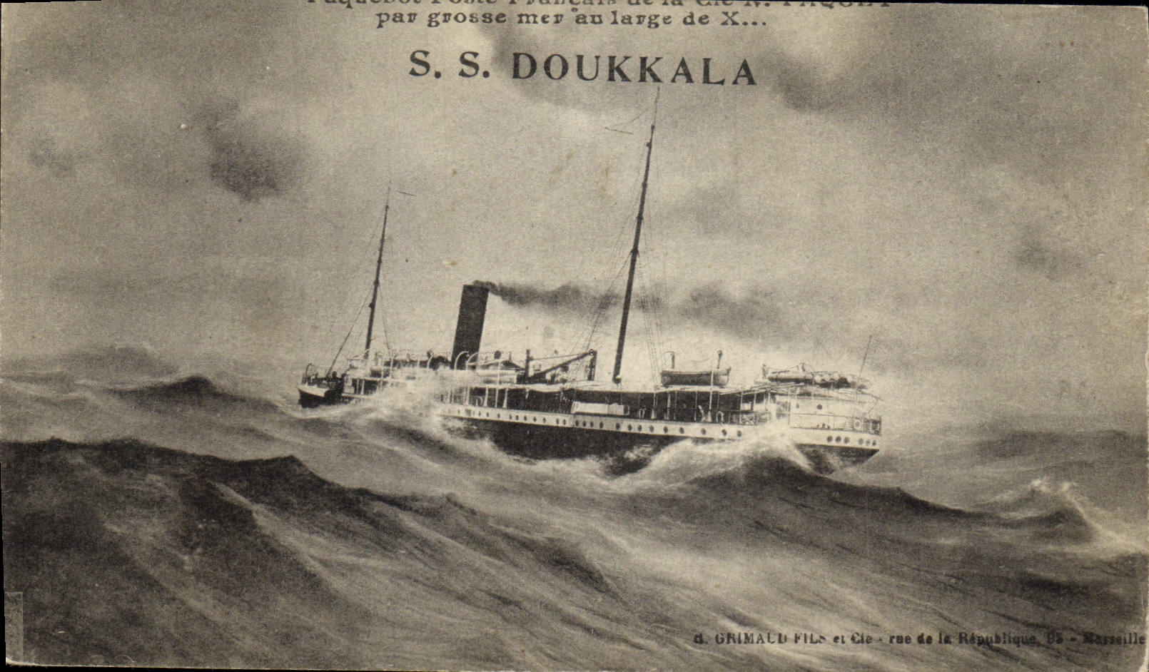 CPA Bateau Paquebot SS Doukkala 