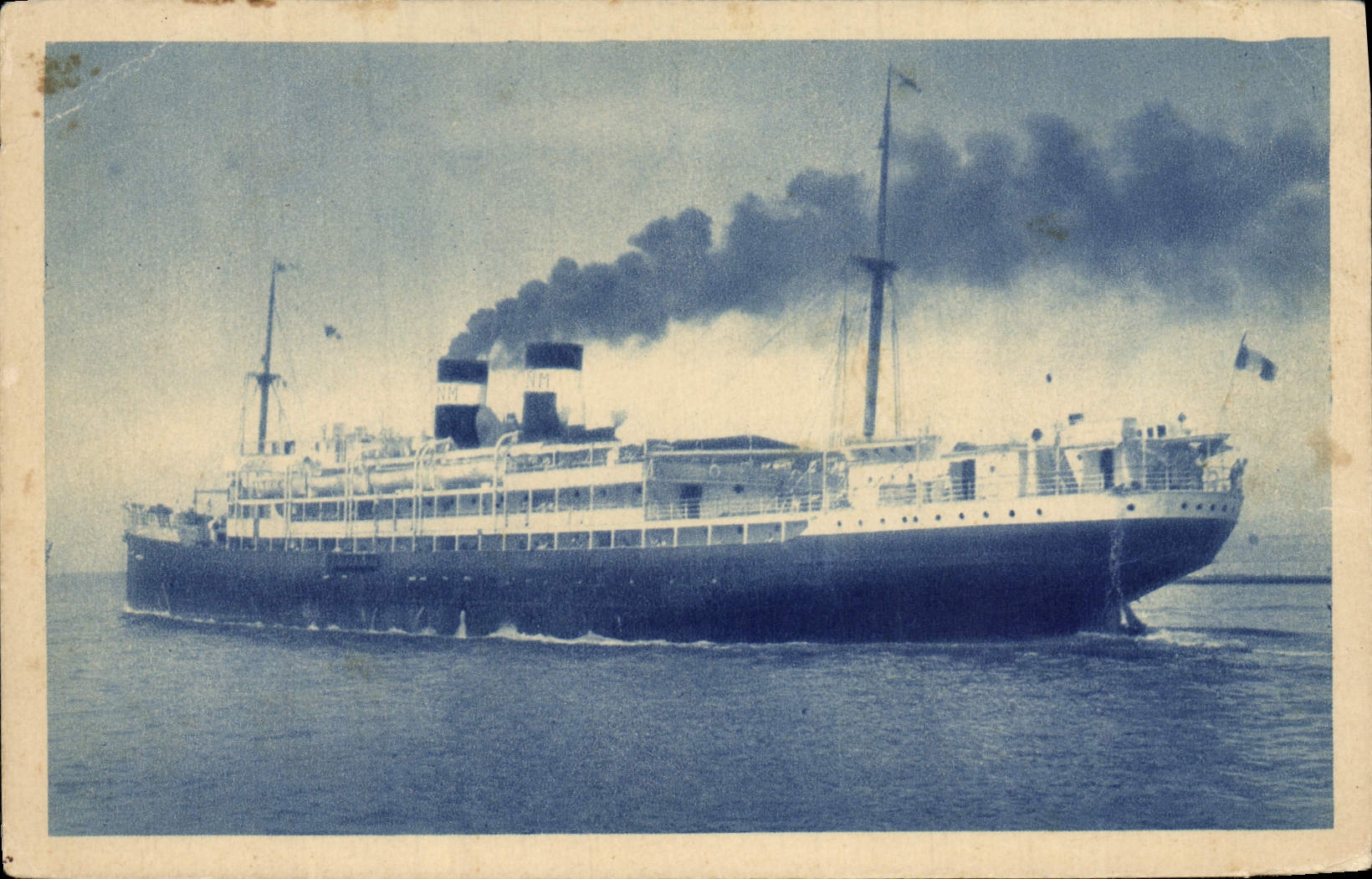 VINTAGE POSTCARD Boat Steamer El Biar Co of Navigation Mixed