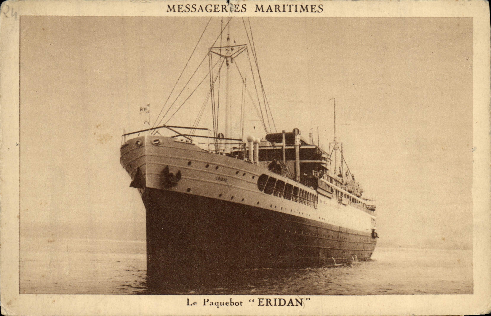 VINTAGE POSTCARD Boat Steamer Eridan Maritime Transport
