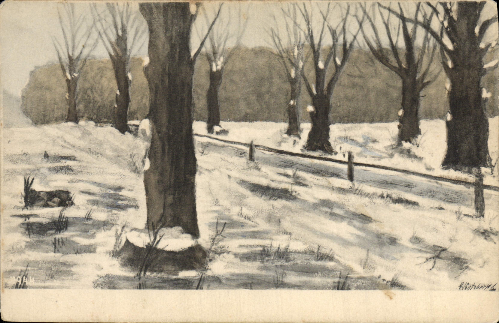 CPA Fantaisie Illustrateur Foret 