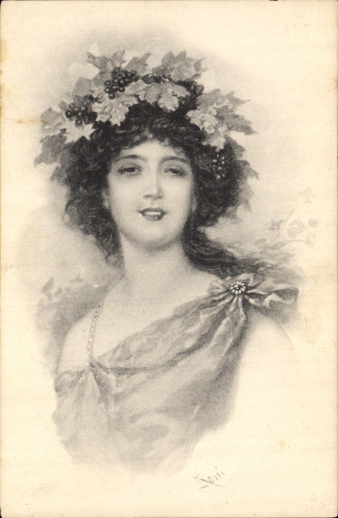 CPA Fantaisie Illustrateur Femme