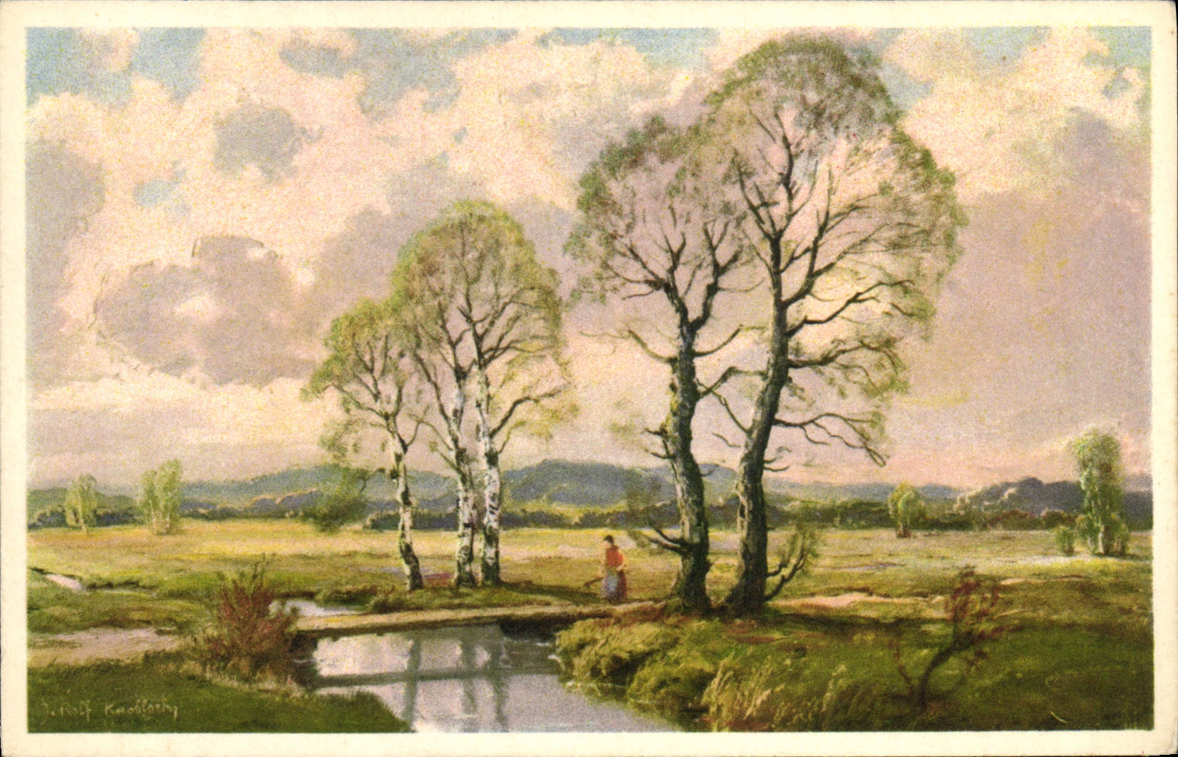 CPA Fantaisie Illustrateur Paysage Foret 