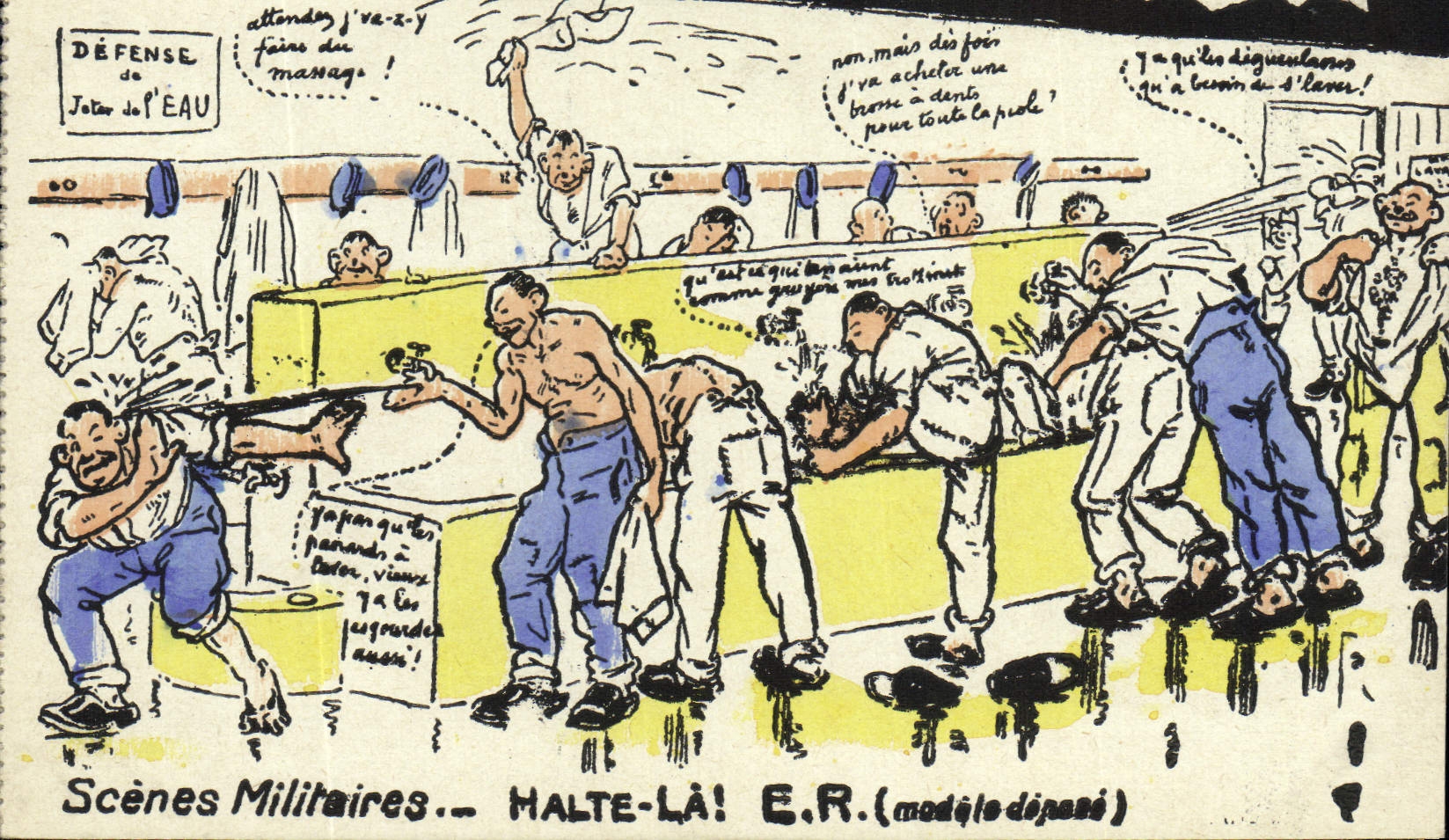 CPA Militaria Halte la 