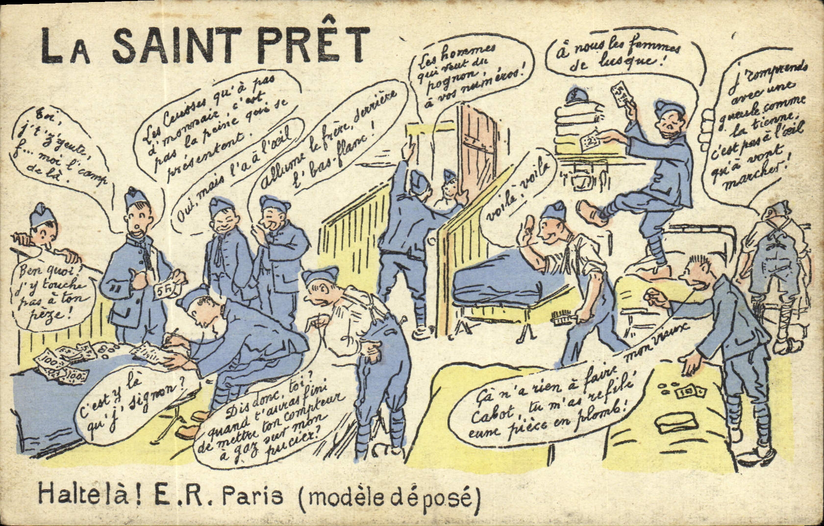 VINTAGE POSTCARD Militaria the Ready Saint