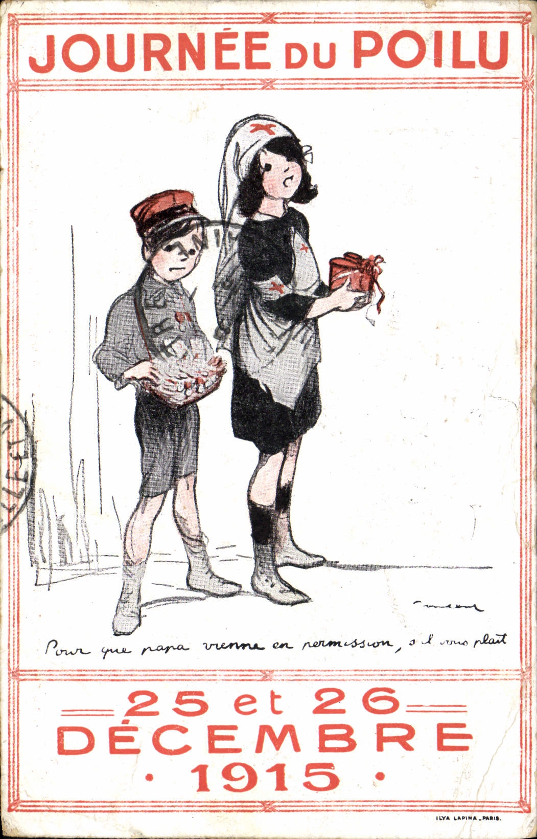 CPA Militaria Journee du poilu 25 et 26 decembre 1915