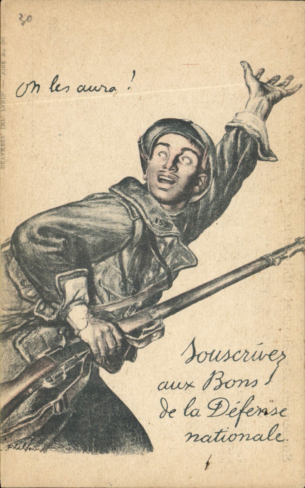 CPA Militaria Bons de la Defense Nationale