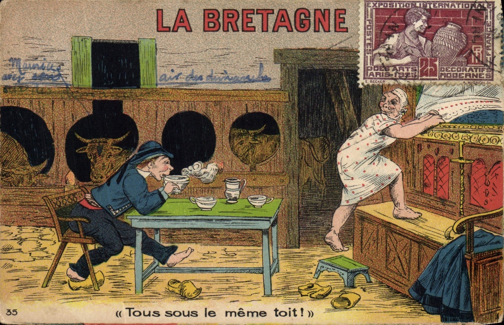 CPA Folklore Bretagne 