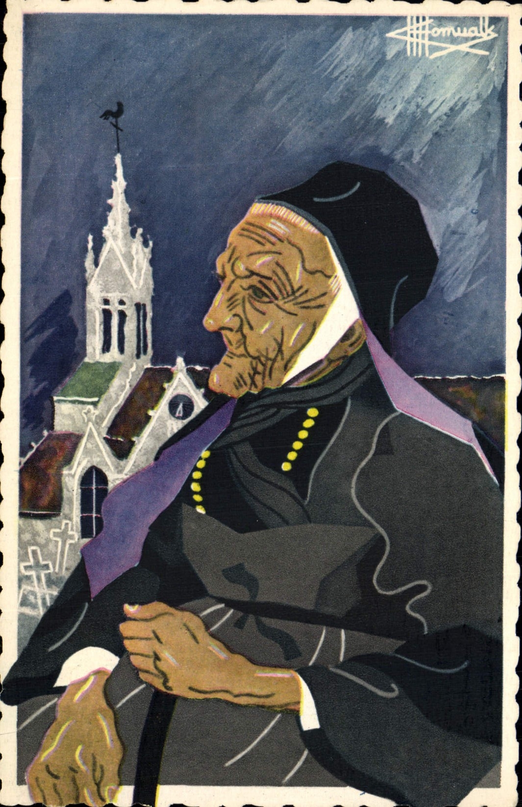 CPA Folklore Charles Homualk Meslan